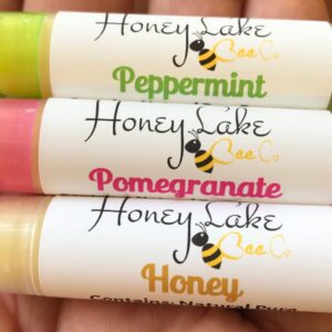 Trio of flavored lip balms