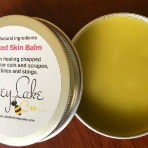 Open tin of skin balm