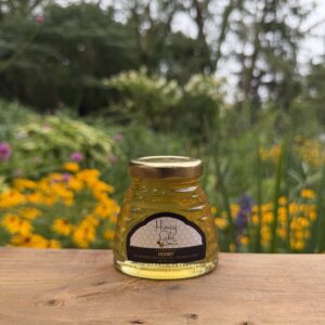 3 oz Glass Skep Jar with Metal Lid