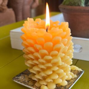 Decorative candle with unique texture