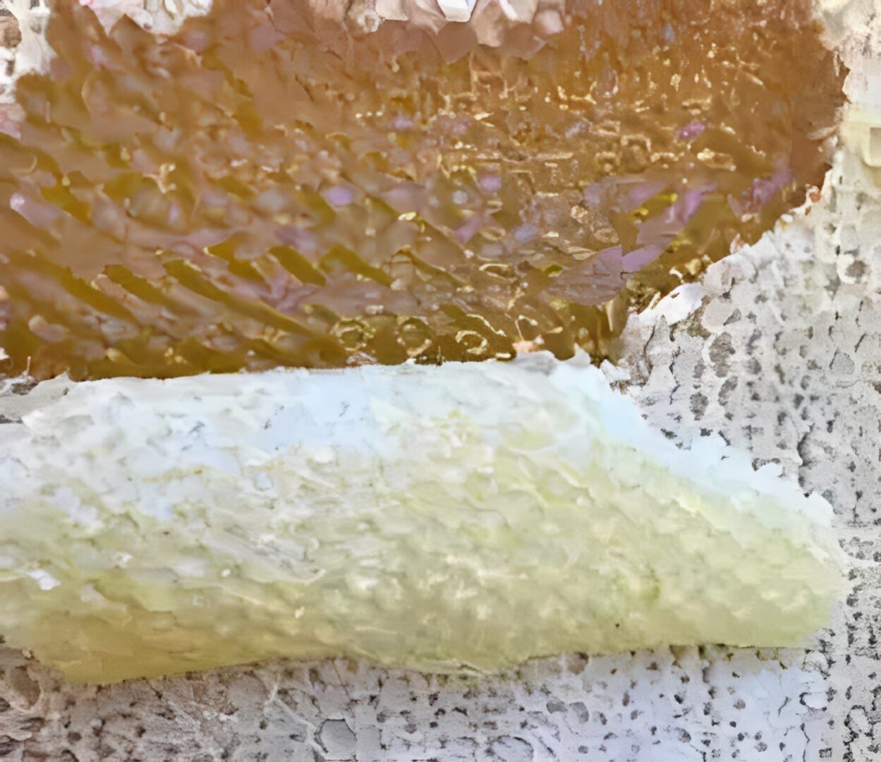 Textured abstract painting with earthy tones