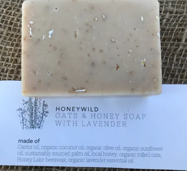Handmade soap with lavender ingredients