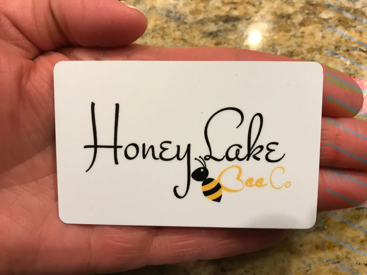 Business card with bee logo design