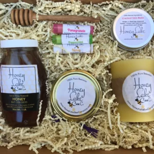 Honey-themed gift set with lip balms