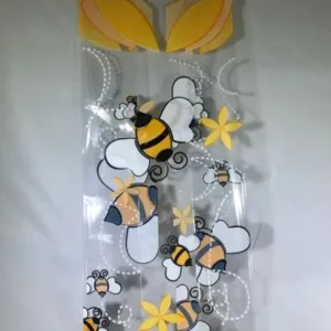 Cute bee and flower design panel