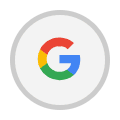 Circular Google icon with colors